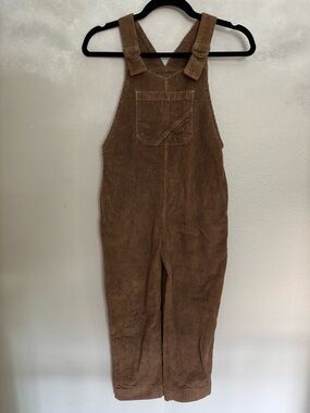 Volcom Kids Corduroy Overalls Brown Medium 8/10 One Piece Coveralls Loop Straps